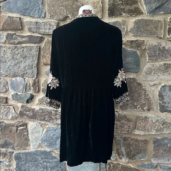Johnny Was | Olenna Velvet Henley Boho dress size Large - Picture 8 of 10